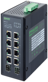 10 Port unmanaged Gigabit Switch 4 PoE 2 SFP Ports IP20 metal  58194