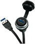 MSDD Einbaudose USB 3.0 BF A, 1.5 m Leitung, Design Silber